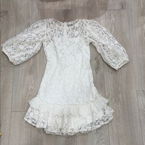 Elegant White Lace Dress